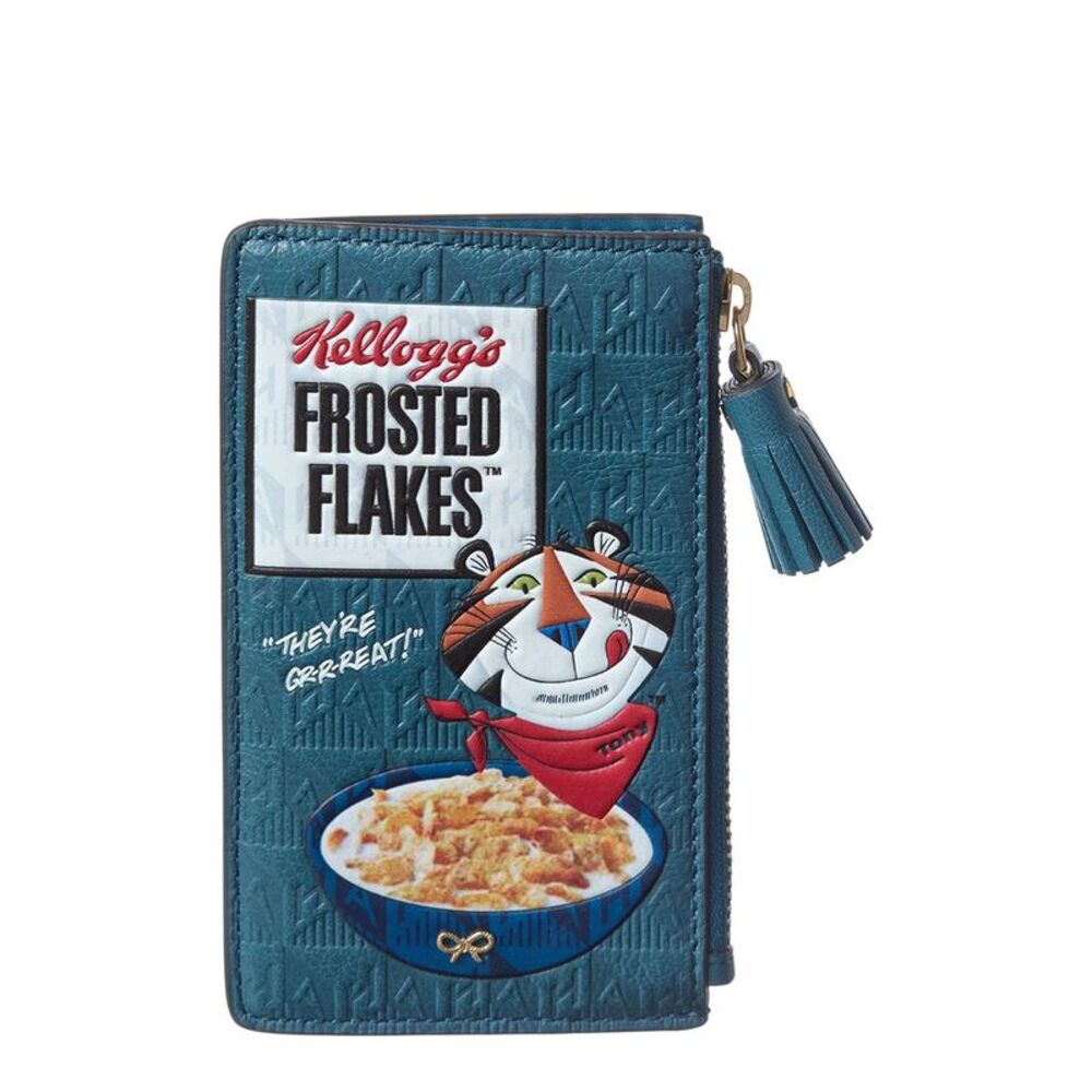 Anya Hindmarch Frosted Flakes Leather Pouch, Blue